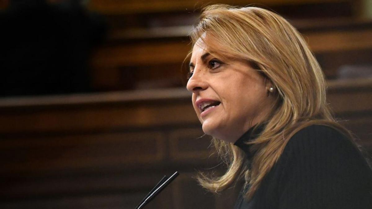 La diputada de CC Cristina Valido, en el Congreso de los Diputados.