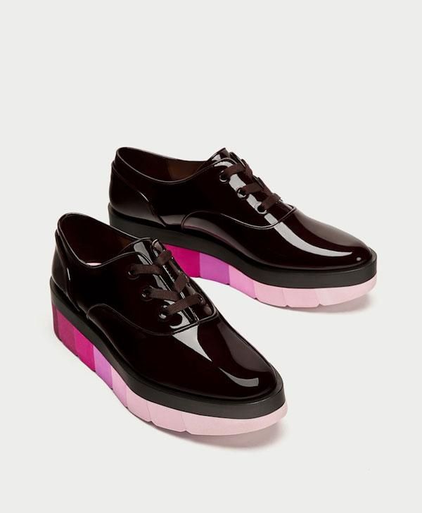 Zapato plataforma multicolor, Zara
