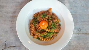 El plato de pasta de edición limitada que ha creado Martín Berasategui para el restaurante Algrano.