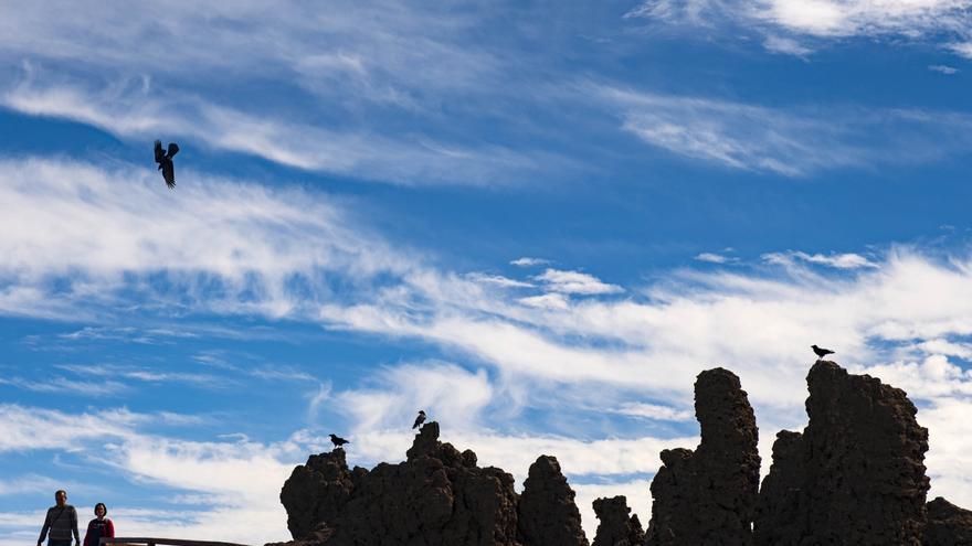 El Roque de los Muchachos, animado por la llegada de turistas