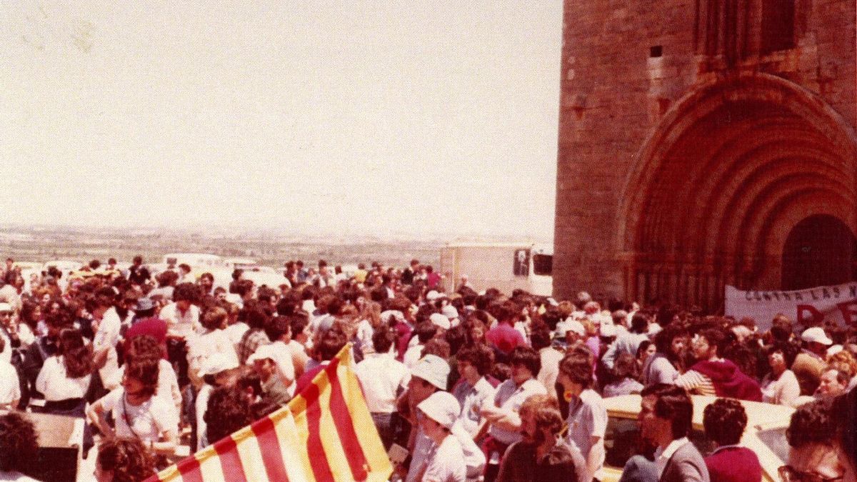 Protesta contra la central nuclear del Cinca.