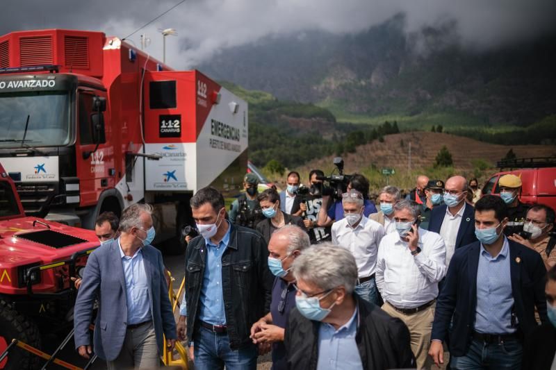 Visita del presidente Sánchez al Centro de Visitantes de la Caldera de Taburiente