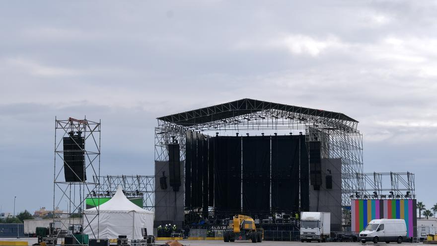 Concierto de Antònia Font en Palma: Las fotos del enorme escenario de Son Fusteret donde actuará la banda mallorquina