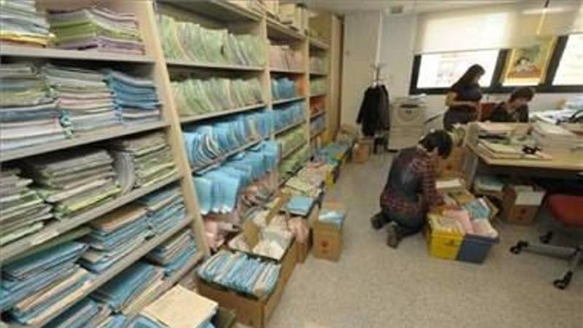 Varias trabajadoras en el interior de un juzgado de Castellón, en una imagen de archivo.