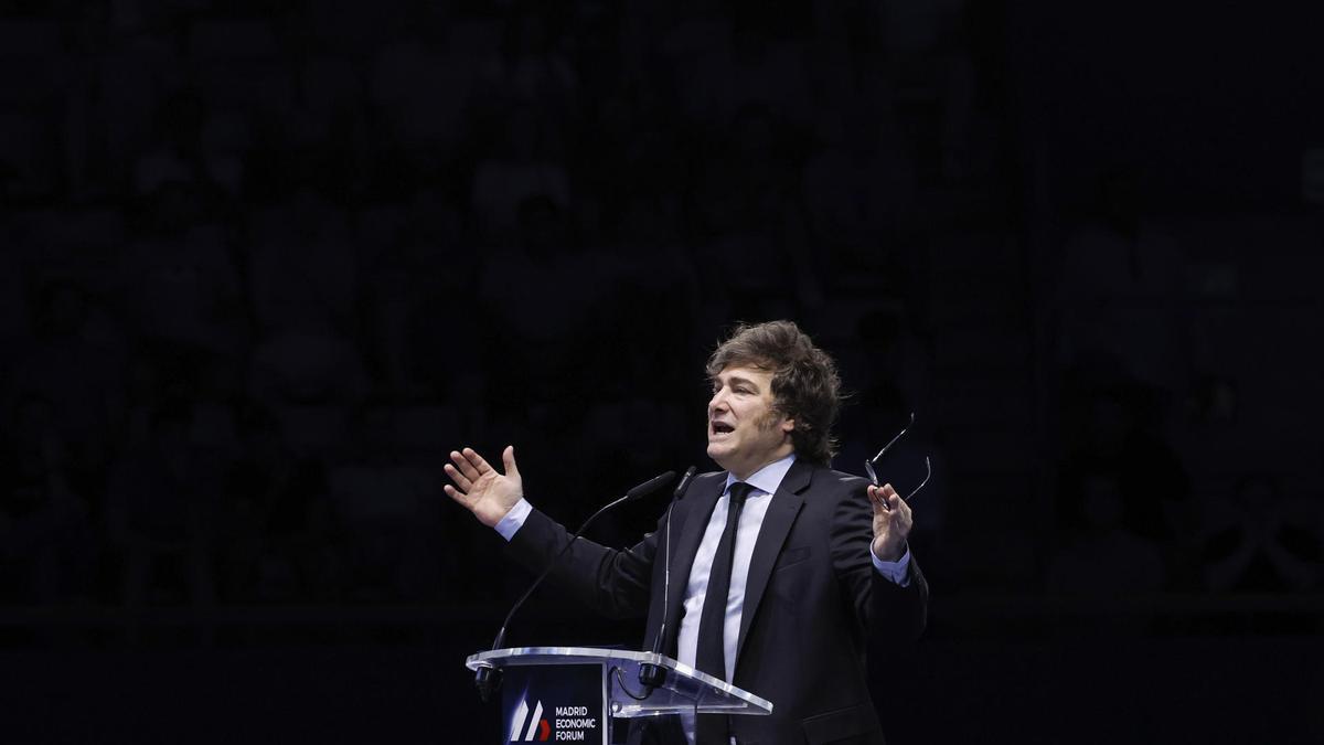 Javier Milei en la clausura del Madrid Economic Forum 2025