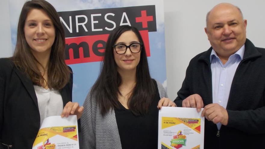 D&#039;esquerra a dreta, Marta Pla, Tània Infante i Joan Tomasa a la presentació del Fora Stocks d&#039;enguany