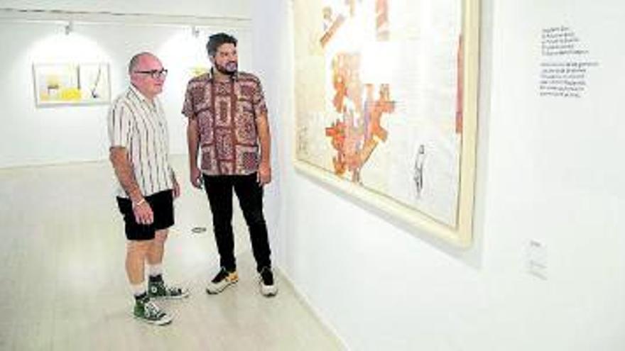 Nono Bandera y Frank Báez en su exposición.