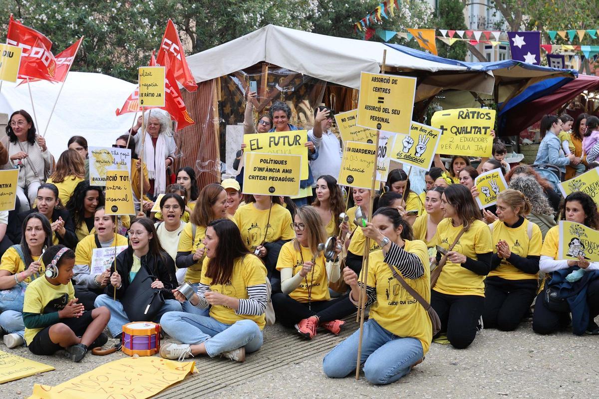 Protesta de las educadoras de Infantil de 0 a 3 años en Ibiza