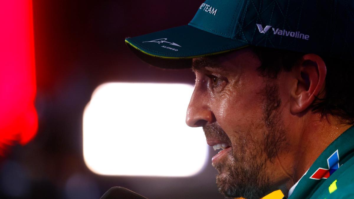 Fernando Alonso, ante los medios en Australia