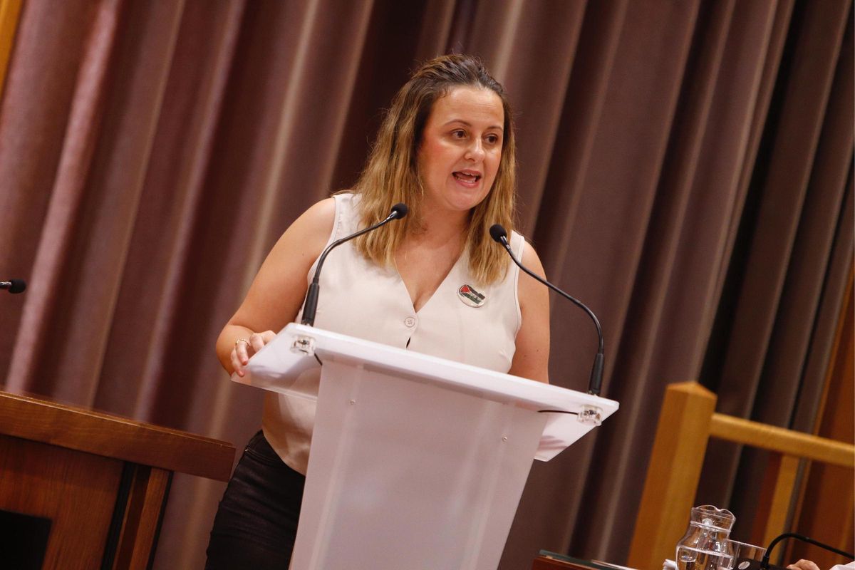 Elena Tomás, durante su discurso del debate del estado de la ciudad.