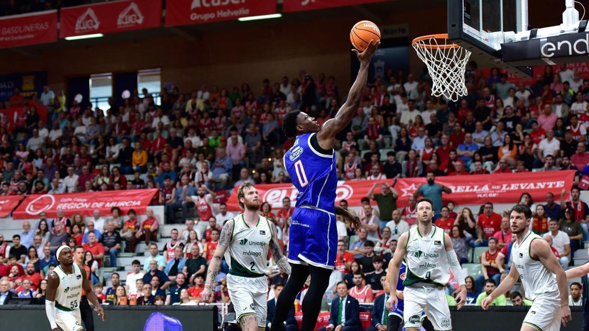 El Unicaja perdió en Murcia por 87-69 en la jornada 32 de la Liga Endesa.