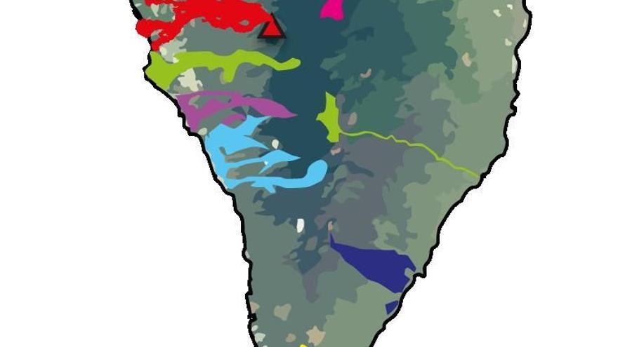 La huella de las erupciones en La Palma.