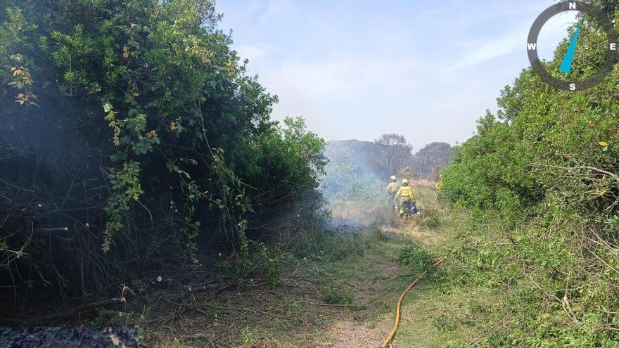 Mantienen un amplio dispositivo contra el incendio activo en Doñana