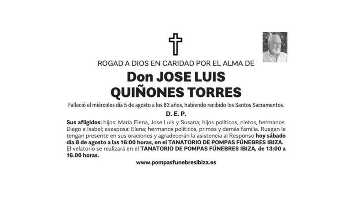 Esquela José Luis Quiñones Torres