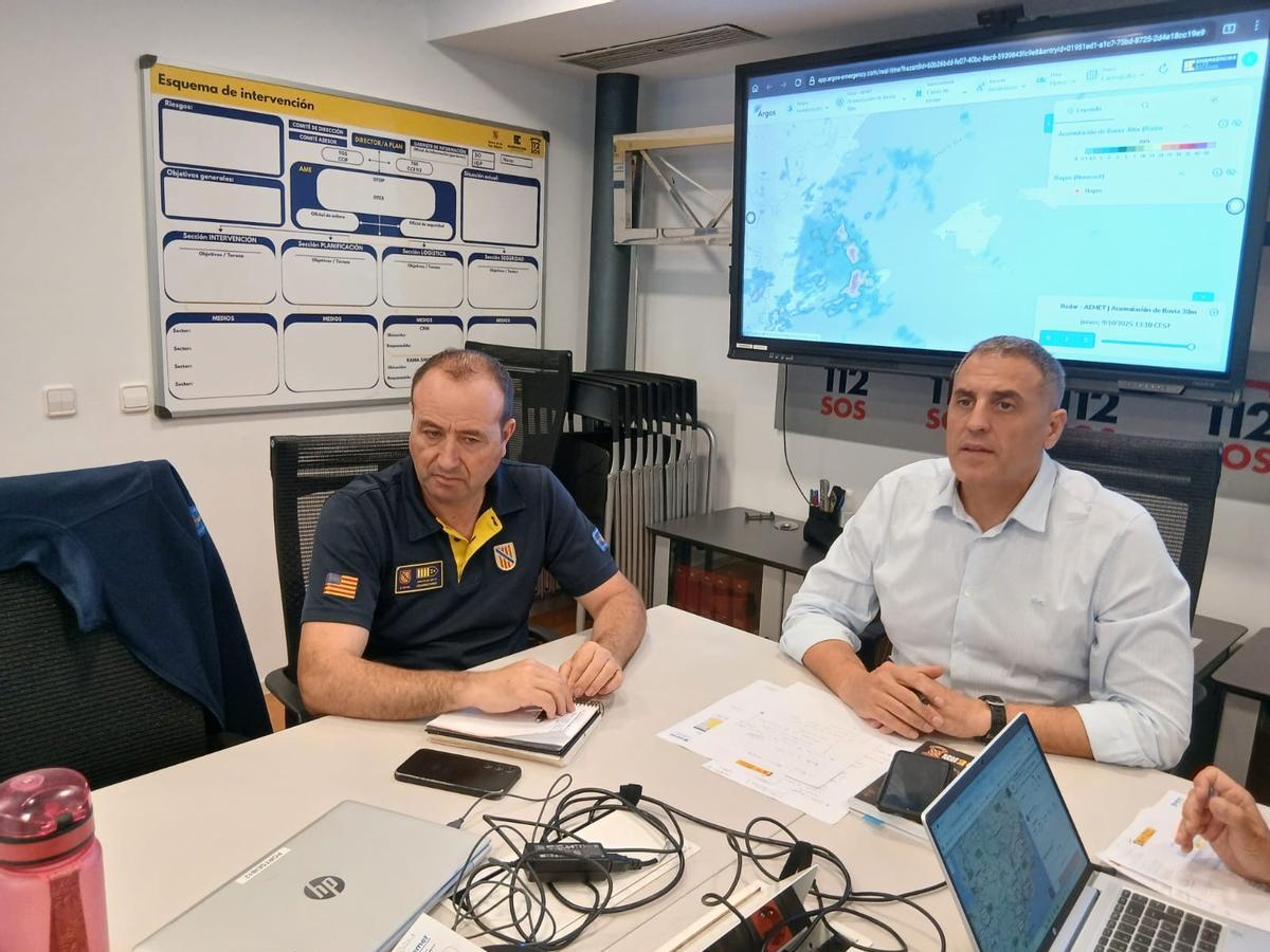 El comité técnico se ha reunido este mediodía para evaluar el avance de la Dana Alice en Ibiza