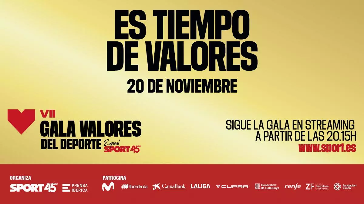 Todo listo para la VII Gala Valores del Deporte de SPORT