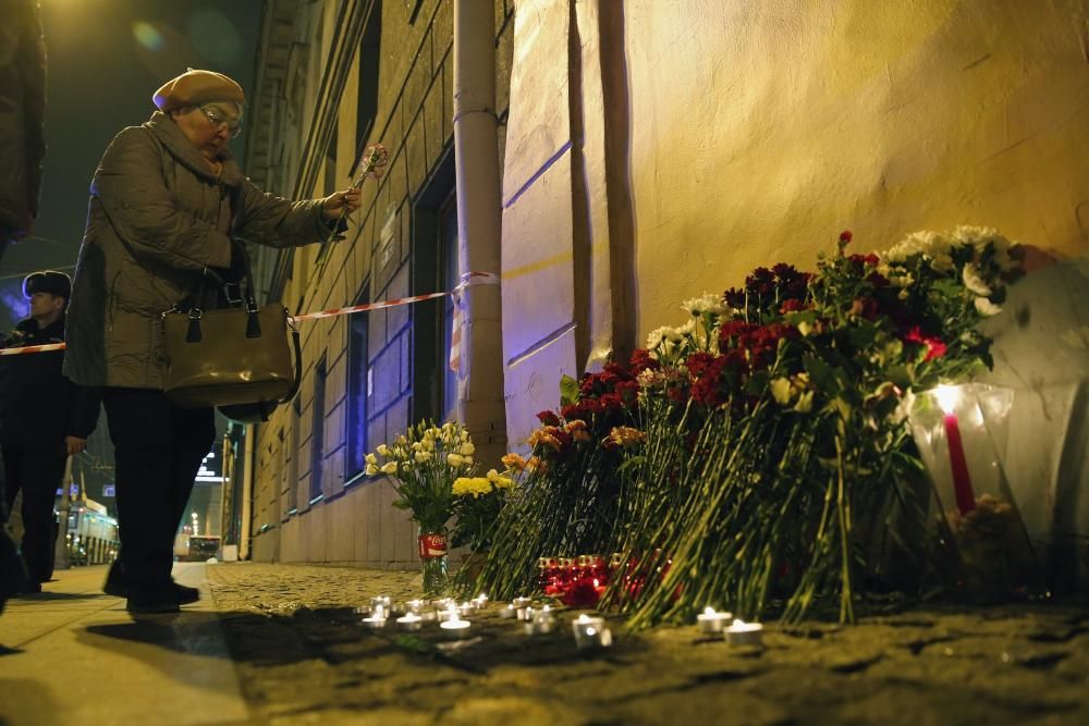 Homenaje a las víctimas de San Petersburgo