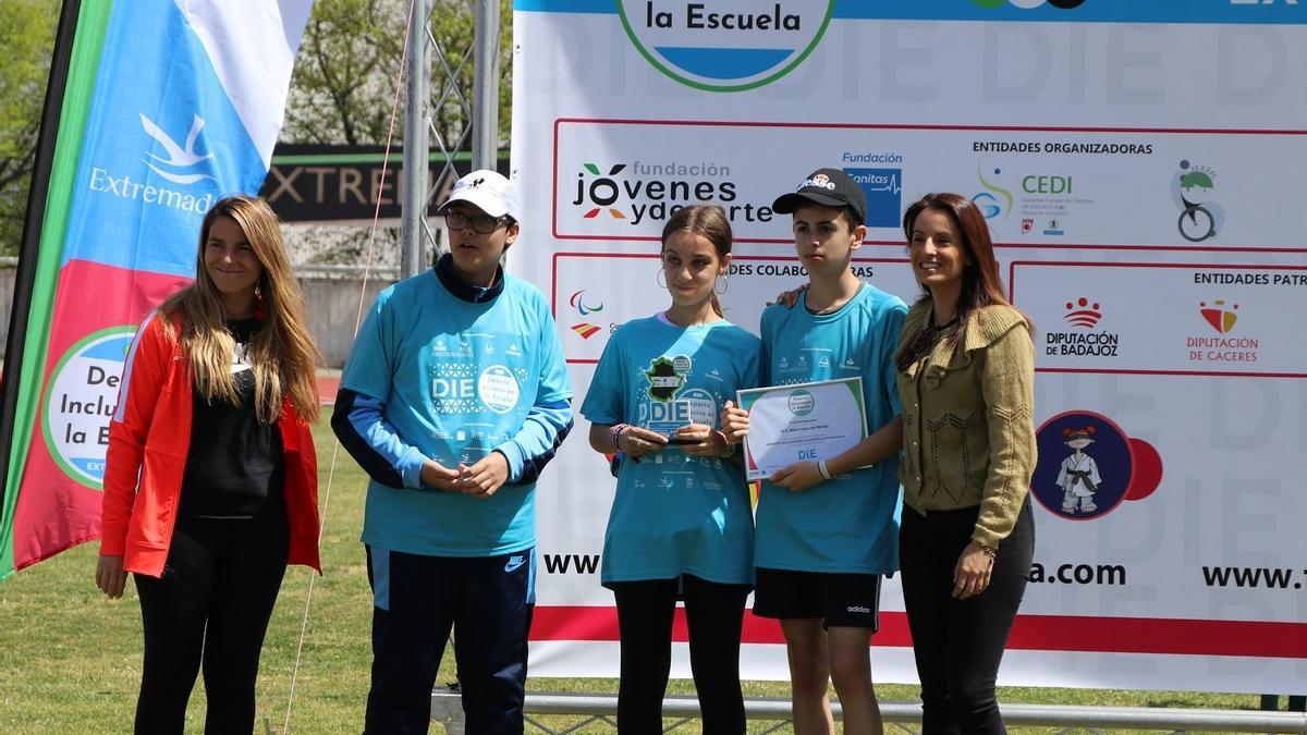 Nuria Flores, consejera de Cultura, Turismo y Deportes, en la clausura en Cáceres de ‘Deporte Inclsuivo en la Escuela’.