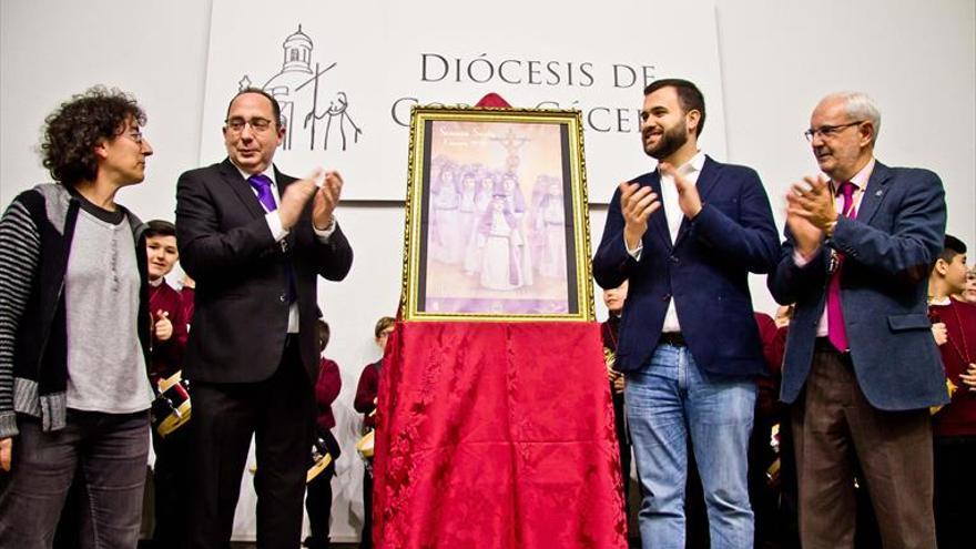 Los niños en la procesión del Amor, imagen de Semana Santa cacereña