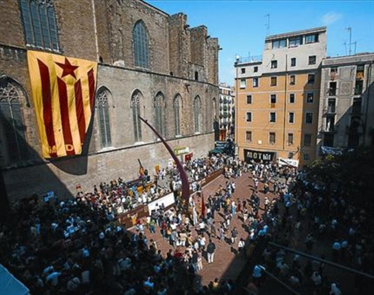 La Diada de l’Onze de Setembre al Fossar de les Moreres.