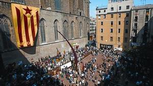 La Diada de l’Onze de Setembre al Fossar de les Moreres.