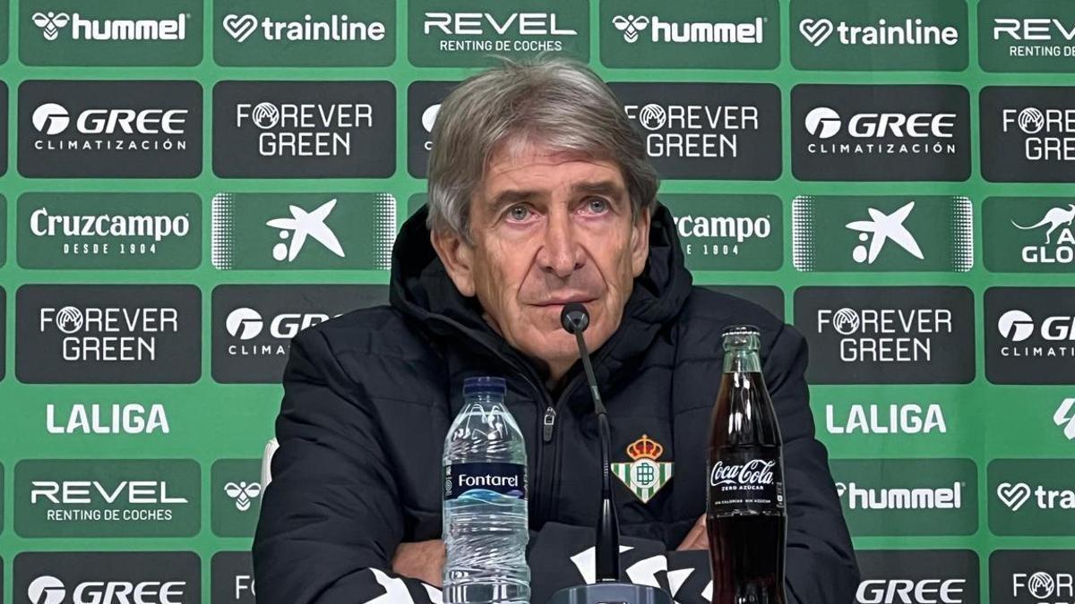 Manuel Pellegrini, en la rueda de prensa previa al Getafe-Betis en el Coliseum