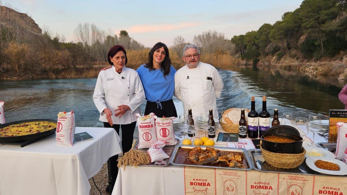 Un momento de la grabación del programa &#039;Aquí la Tierra&#039;