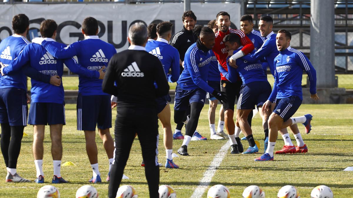 Un momento del entrenamiento de este viernes en la Ciudad Deportiva.