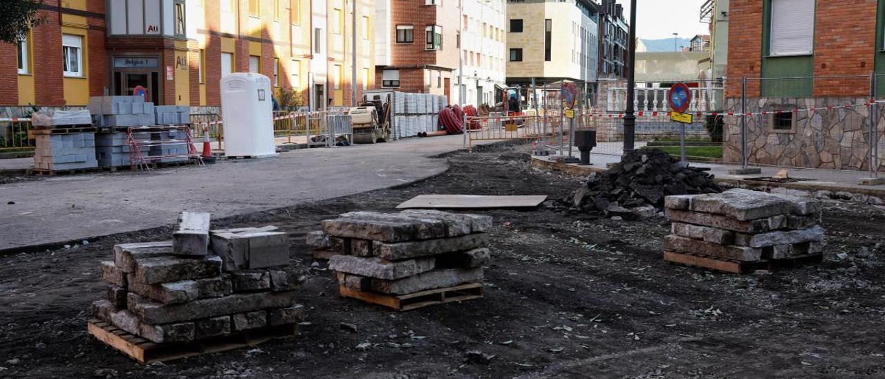 Obras en la calle Bélgica