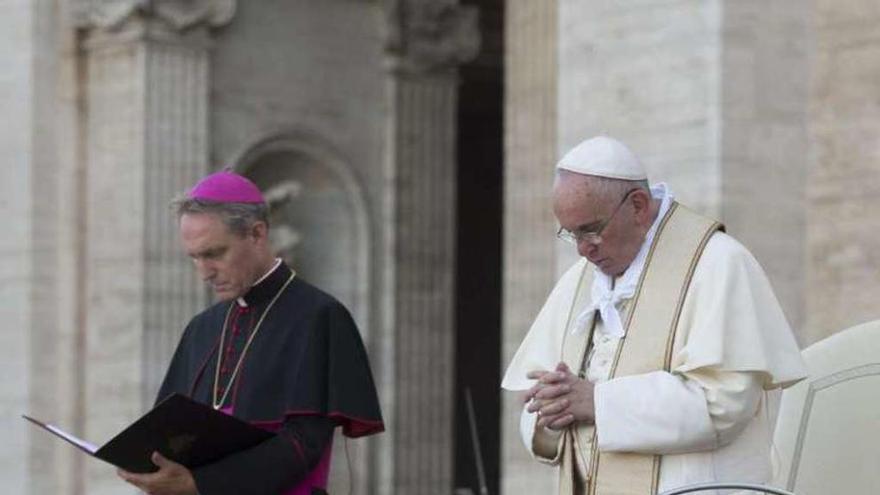 El papa Francisco, ayer, en la audiencia general.