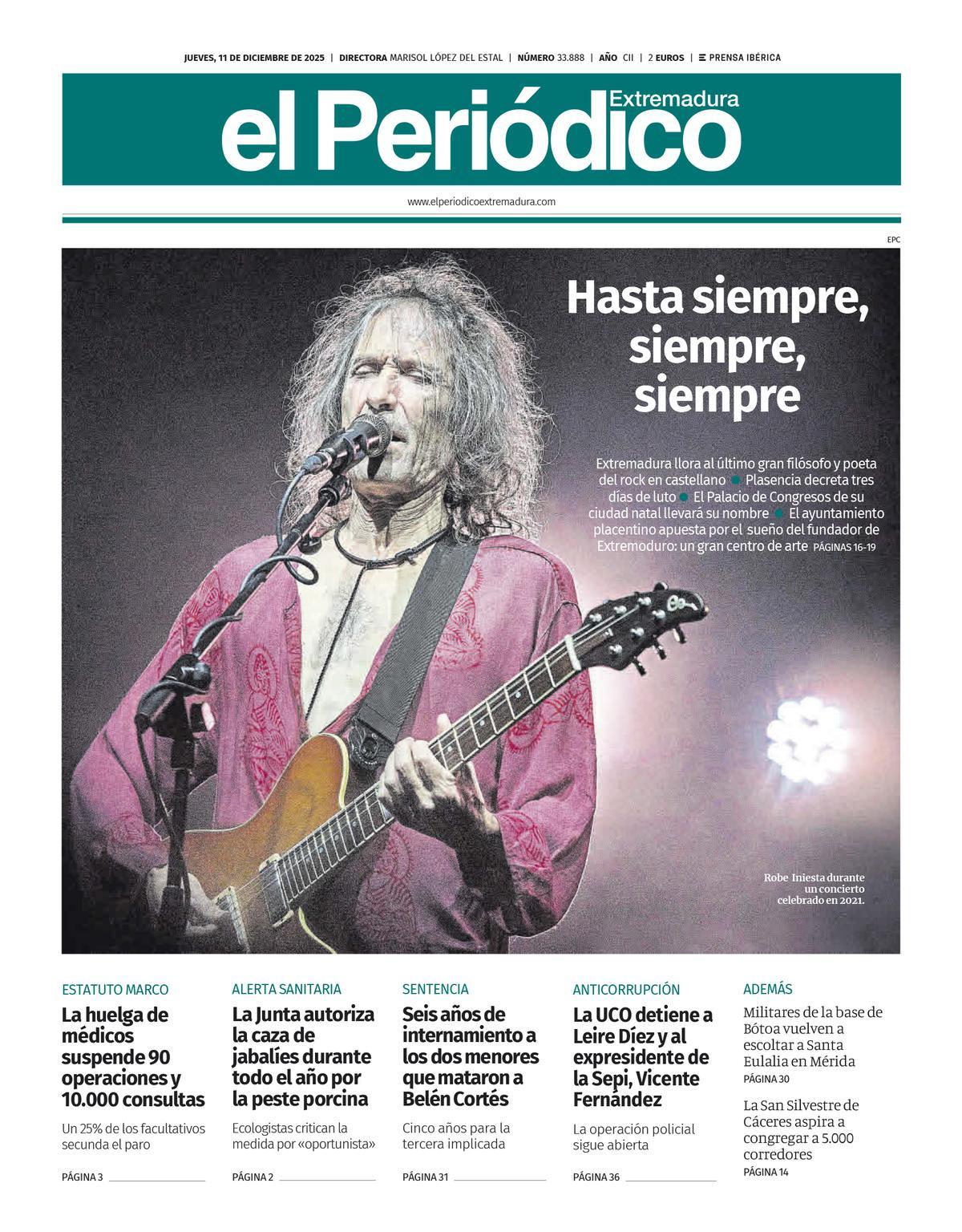 Consulta la portada correspondiente al día 11 de diciembre de 2025