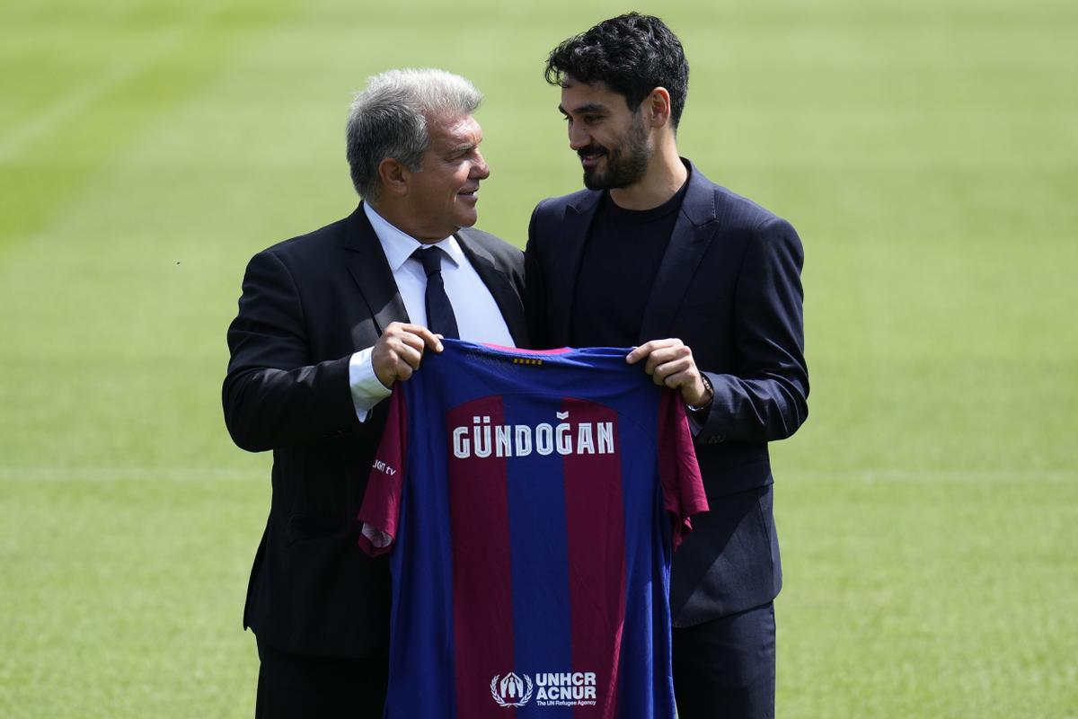 Ilkay Gündogan durante su presentación como nuevo jugador del club azulgrana