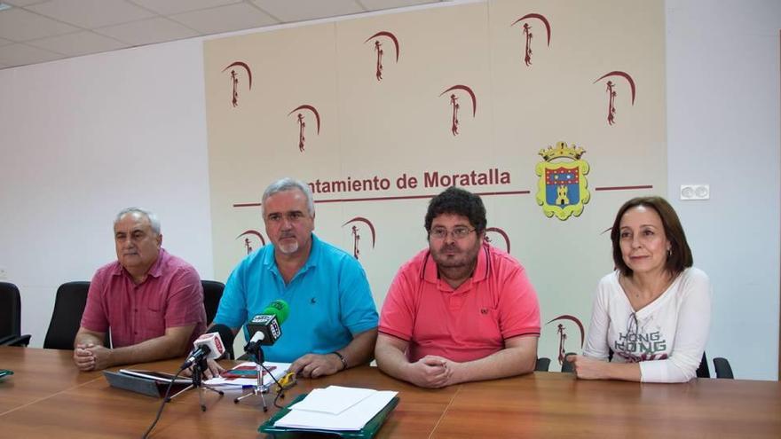 Egea, Amo, Martínez y Valero, en la rueda de prensa de ayer.