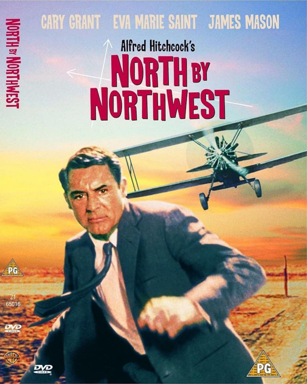 Cartel del film Con la muerte 
en los talones (North by 
Northwest, Alfred Hitchcock, 1959). 