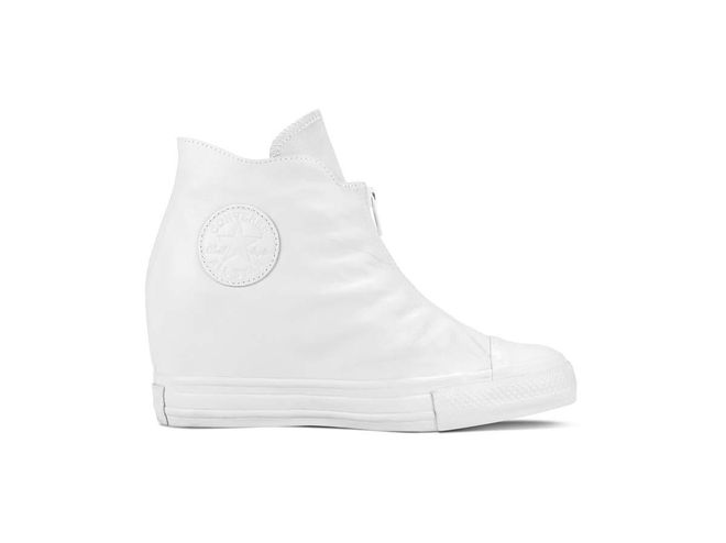 Converse blanca con tacón