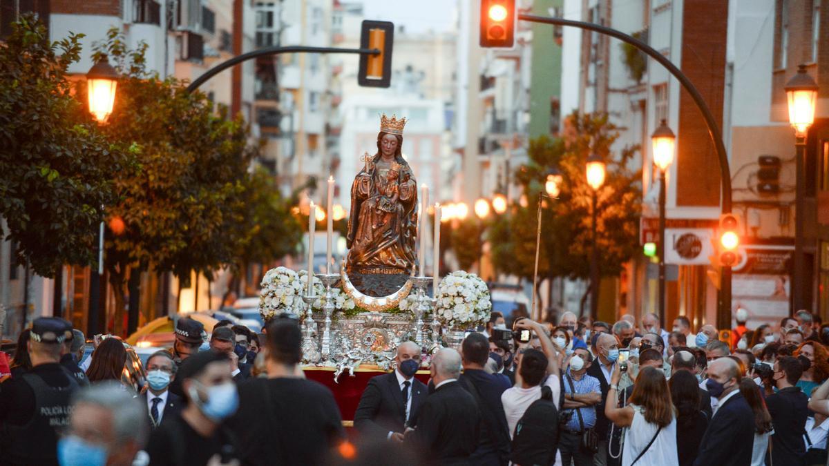 Traslado de la Virgen de la Victoria desde la Catedral de Málaga