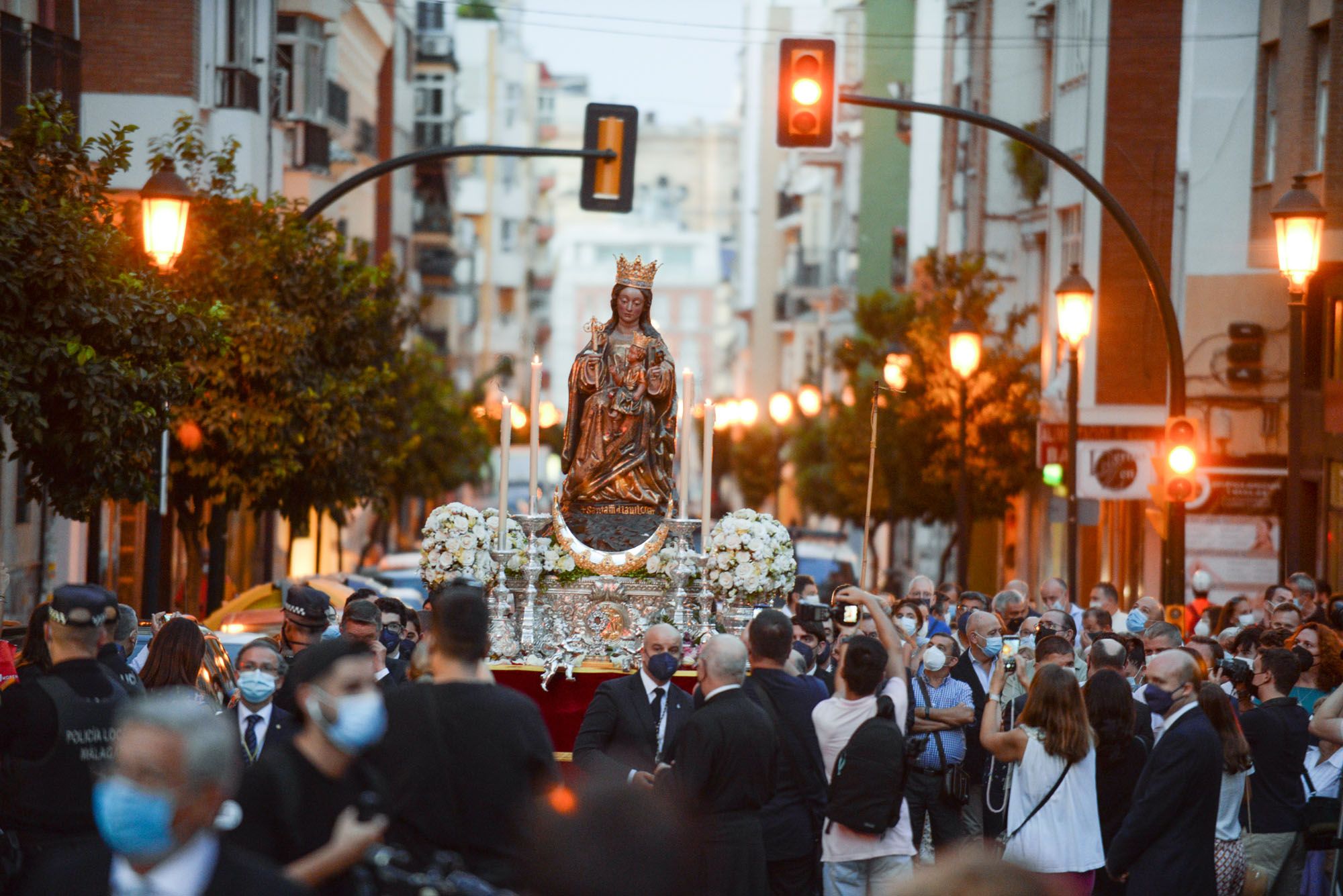 Traslado de la Virgen de la Victoria desde la Catedral de Málaga