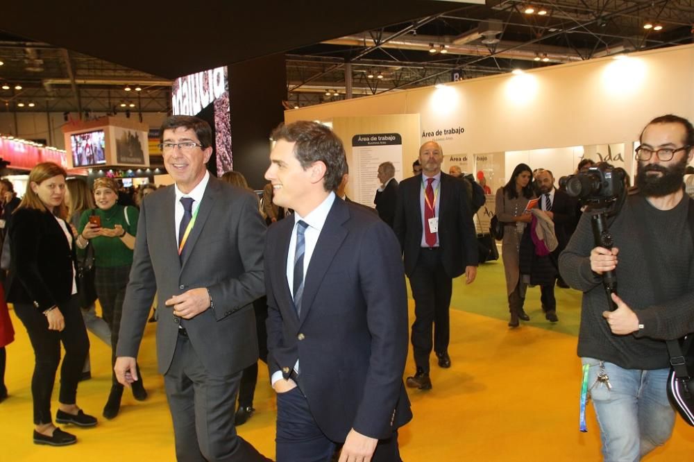 Albert Rivera visita el expositor de Andalucía en Fitur.