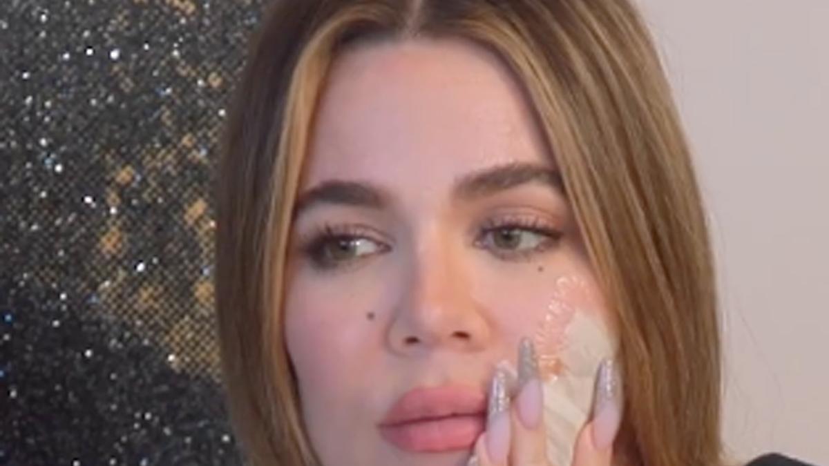 Khloé Kardashian tras quitarse un tumor de la cara
