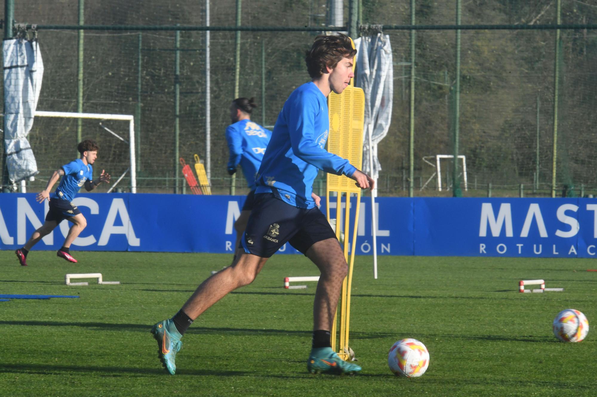 Entrenamiento del Deportivo en Abegondo