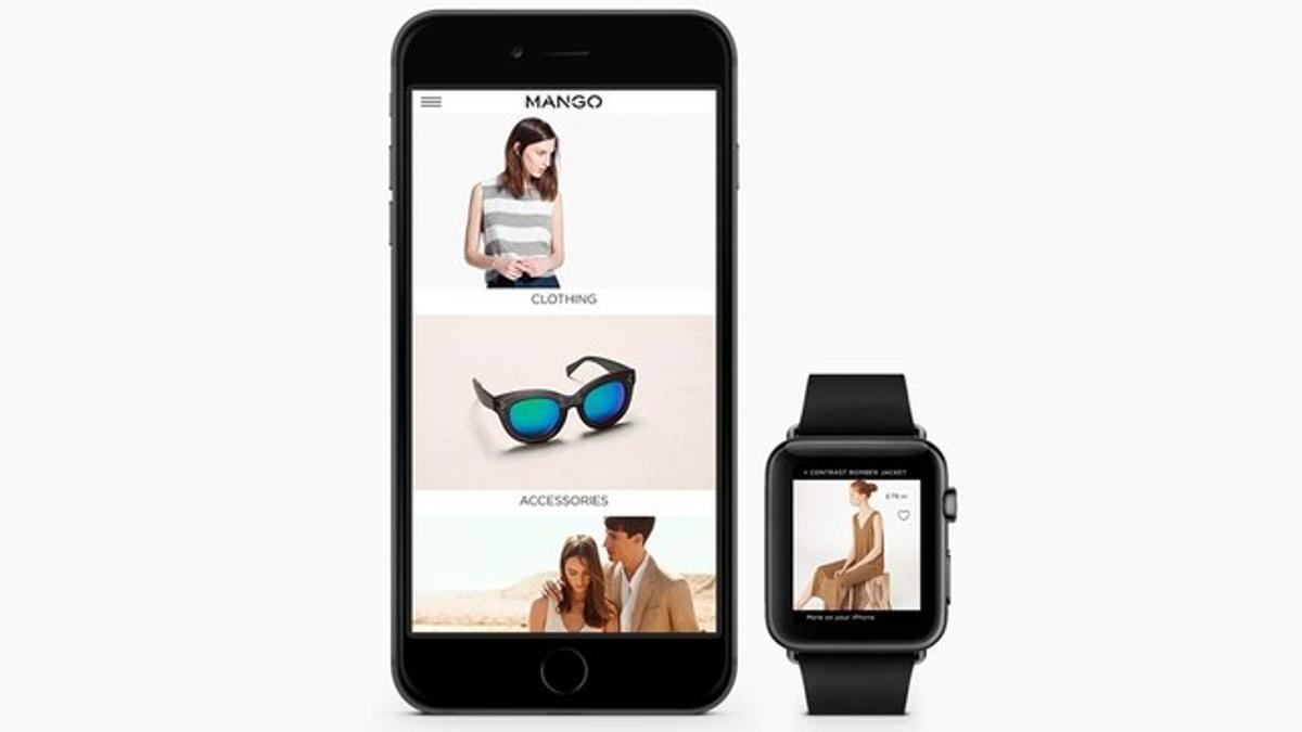 La 'app' de Mango para iPhone y Apple Watch.