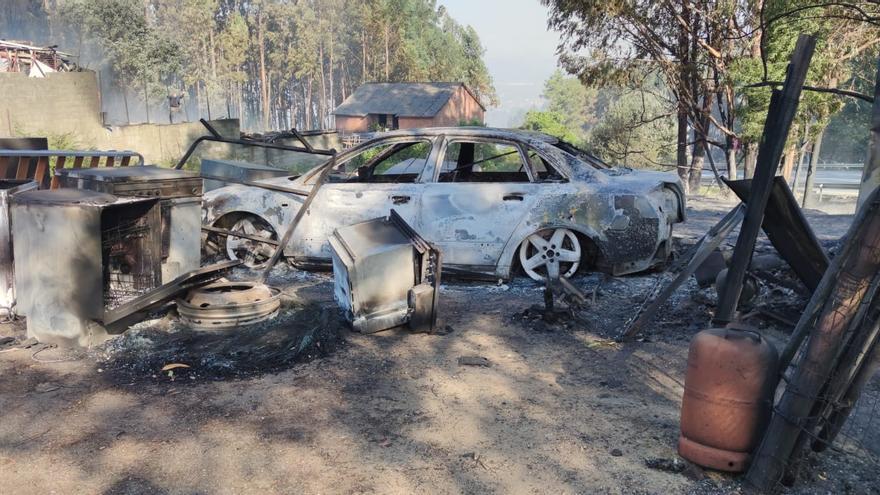 Incendios en Galicia: Vilagarcía y Caldas luchan contra el fuego