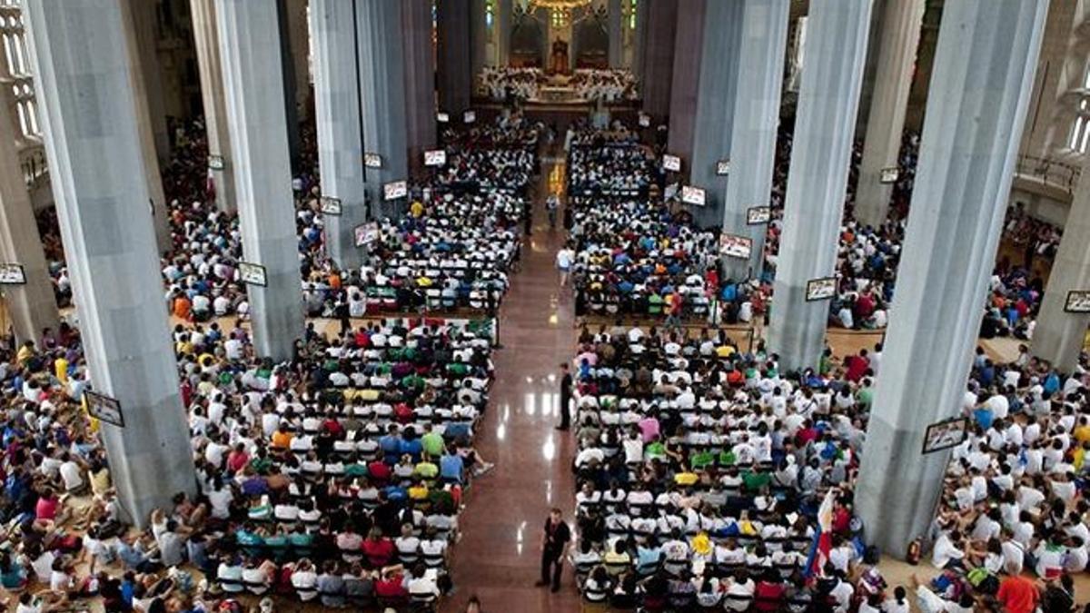 Misa en la basílica de la Sagrada Família, en agosto del año pasado.