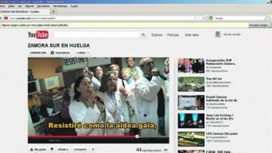 Imagen de los sanitarios en el vídeo colgado en youtube.