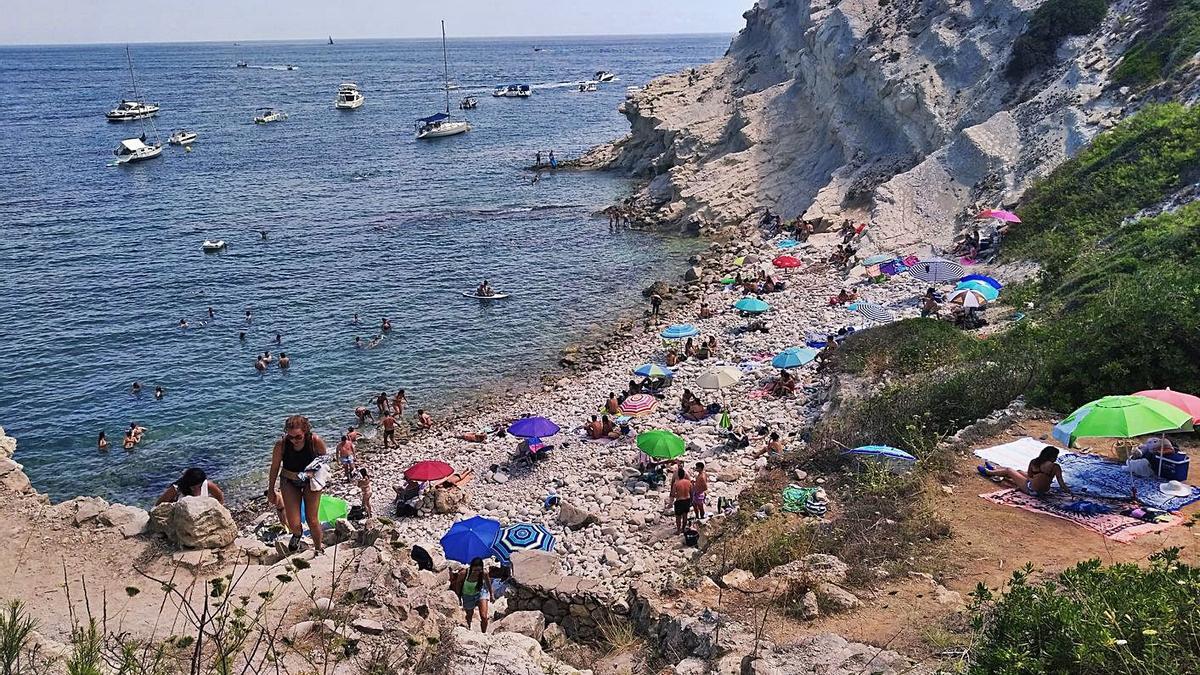 La cala del Francés de Xàbia, en una imagen tomada el pasado verano. | A. P. F.