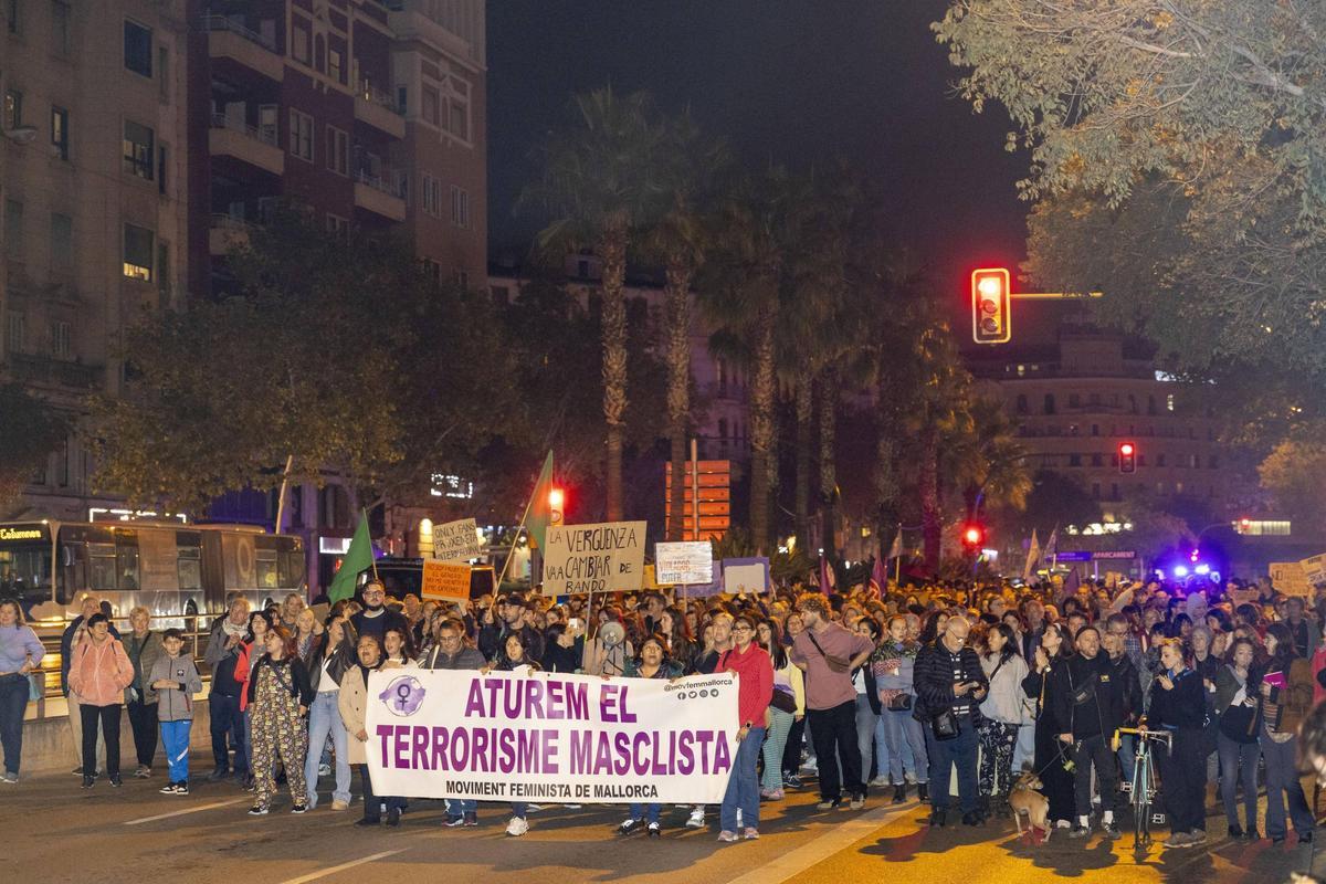 FOTOS | Manifestación del 25N en Palma convocada por el Moviment ...