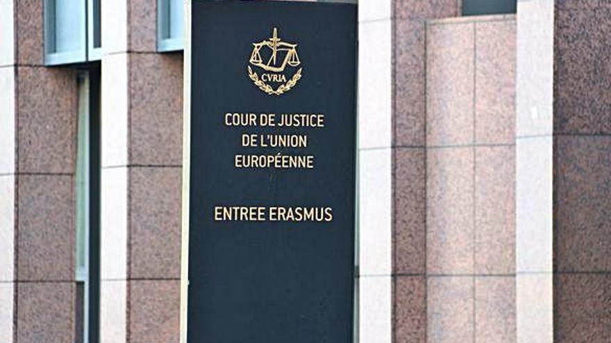 Cartell del Tribunal de Justícia de la UE a Luxemburg, l&#039;1 de juliol.