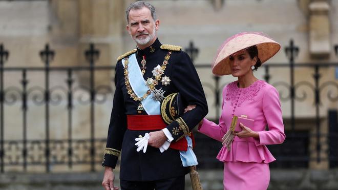 Felipe y Letizia, en la coronación del rey Carlos III