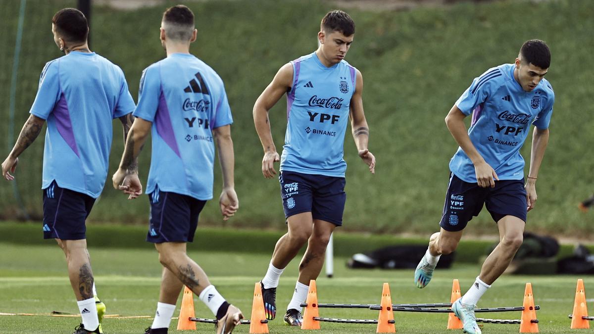 Argentina, en un entrenamiento en la Universidad de Qatar
