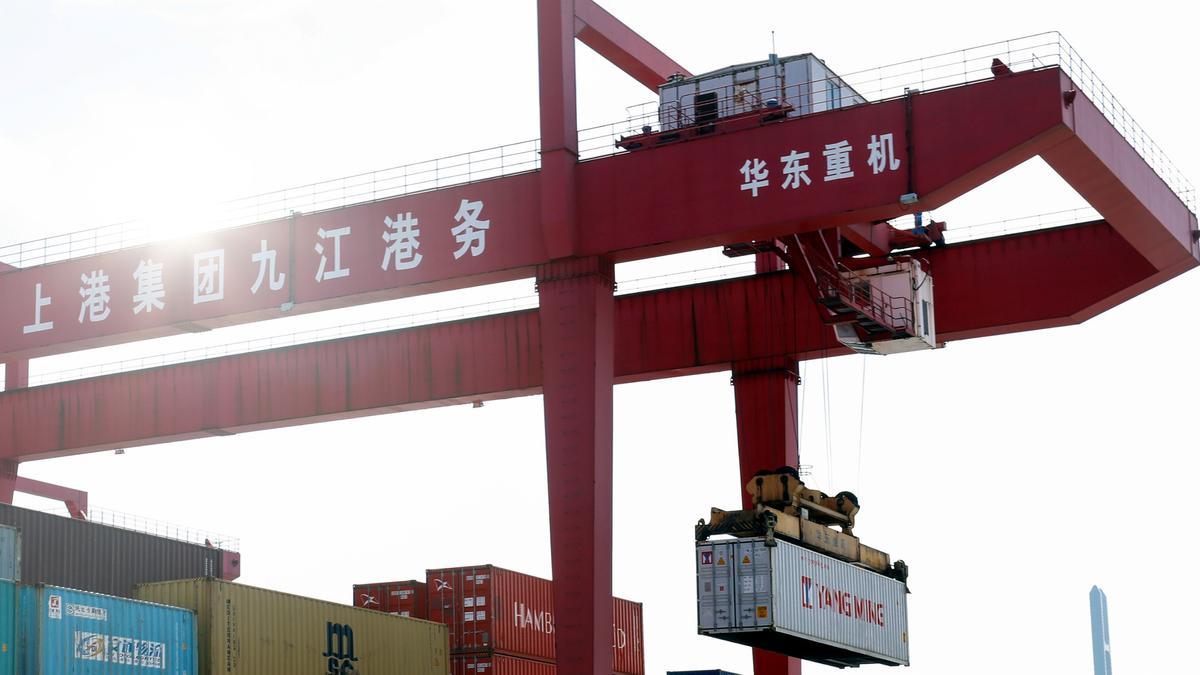 Imagen de un puerto en China.